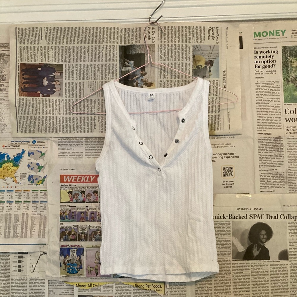 White tank top